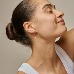 Lola Heart Øreringe, Gold Plated/Rosie