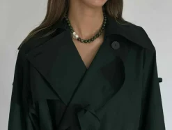 Lucky Halskæde, Green/Gold, 38+3 cm