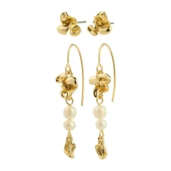 Luis 2-pak Øreringe, Gold Plated