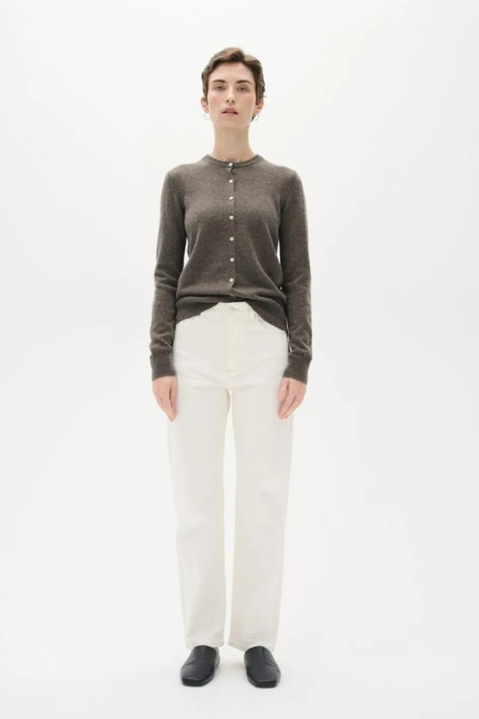 LukkaIW Cardigan, Brown Melange, XS/S