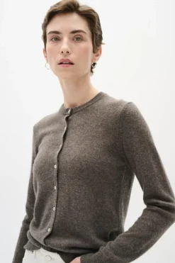 LukkaIW Cardigan, Brown Melange, XS/S