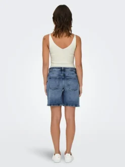 Lullu Tie Shorts, Dark Blue Denim, S