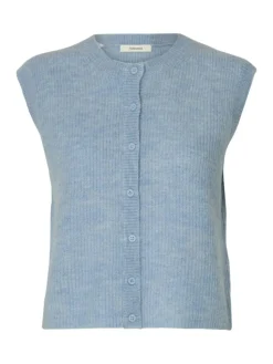 Lulu Button Vest, Cashmere Blue, S
