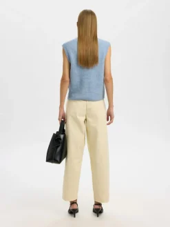 Lulu Button Vest, Cashmere Blue, S