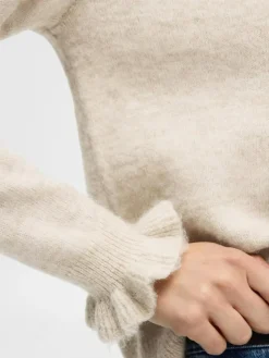 Lulu Frill Striktrøje, Birch, L