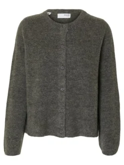 Lulu New Cardigan, Medium Grey Melange, L