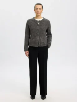 Lulu New Cardigan, Medium Grey Melange, L