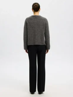 Lulu New Cardigan, Medium Grey Melange, L