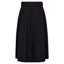 LunaCC Belt Midi Pleat Nederdel, Black, M