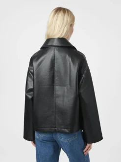 Lunara Collar Stitch Jakke, Black, 36