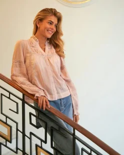 Lyla S Voile Bluse, Dusty Rose, 36