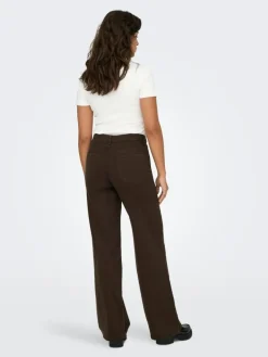 Madison Blush Wide Jeans, Dark Brown Denim, M/L32