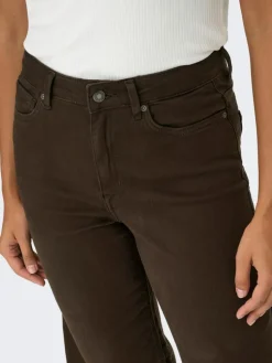 Madison Blush Wide Jeans, Dark Brown Denim, M/L32
