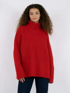 Maggie Knit Striktrøje, Red, 34