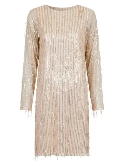 Maline Sequins Kjole, Rose Gold, 34