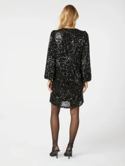 Manni Sequins Kjole, Black, 36