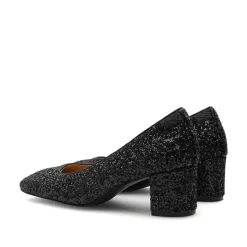 Marie Low Glitter Pumps, Black, 38