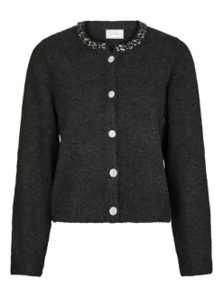 Marie Stone Knit Cardigan, Antracit, 38