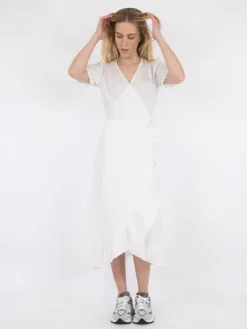 Mariette Linen Kjole, Hvid, 36