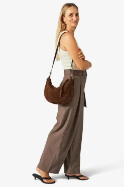 Marlin Braided Skuldertaske, Chocolate