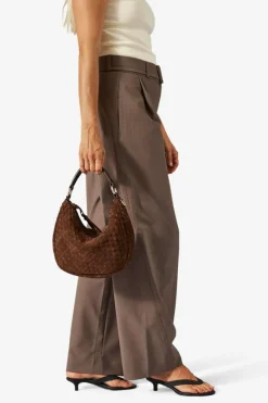 Marlin Braided Skuldertaske, Chocolate