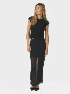 Marlise Mesh Nederdel, Black, 36