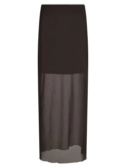 Marlise Mesh Nederdel, Dark Brown, 40