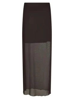 Marlise Mesh Nederdel, Dark Brown, 40