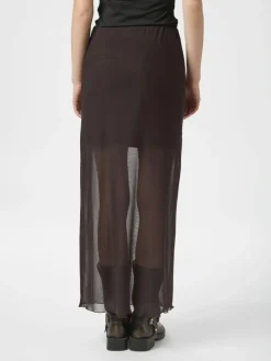 Marlise Mesh Nederdel, Dark Brown, 40