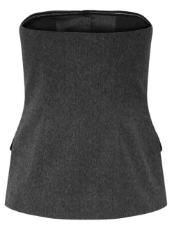 Marnie Tube Vest, Dark Grey Melange, 42