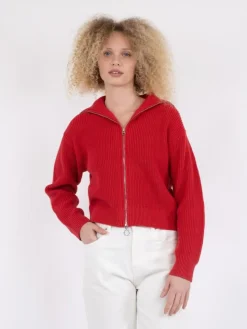 Masja Knit Cardigan, Red, 36