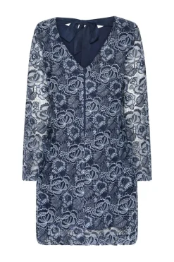 MauritiaBBLucille Kjole, Blue Flower, 44