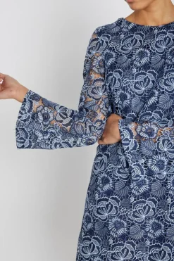 MauritiaBBLucille Kjole, Blue Flower, 44