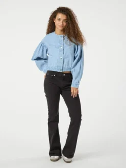 Mavis Denim Jakke, Light Blue, 42