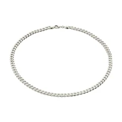 Medium Panzer Choker, Silver, 45 cm