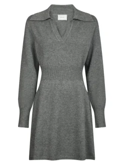 Melia Knit Kjole, Dark Grey Melange, 38