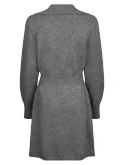 Melia Knit Kjole, Dark Grey Melange, 38