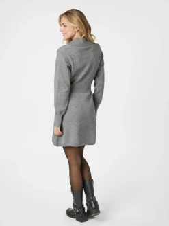 Melia Knit Kjole, Dark Grey Melange, 38