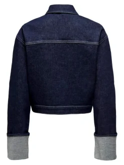 Mercer Fold Up Denimjakke, Dark Blue Denim, XL