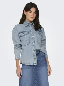 Mercury Denimjakke, Light Blue Denim, L