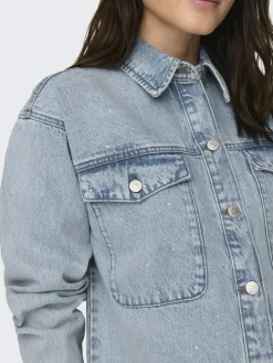 Mercury Denimjakke, Light Blue Denim, L