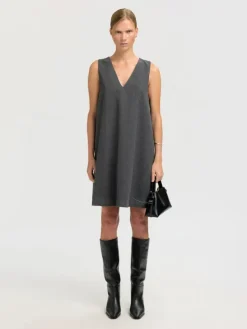 Mercy Kjole, Dark Grey Melange, 42