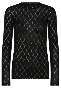 Mesh Bluse, Golden, S