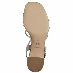 Metallic Højhælede Sandaler, Light Gold, 37