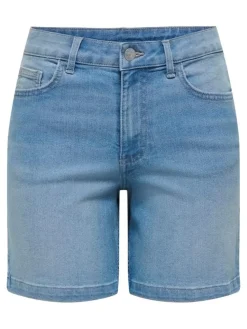 Mia Mom Shorts, Light Blue Denim, S