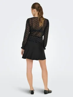 Mika Satin Nederdel, Black, XS