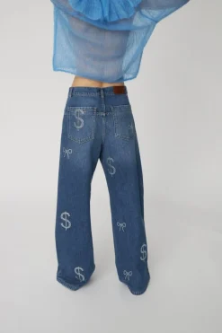 Million Dollar Baby Bukser, Washed Denim Blue, 34