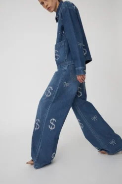 Million Dollar Baby Bukser, Washed Denim Blue, 34