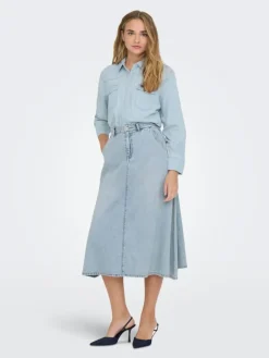 Mindy Denimnederdel, Light Blue Denim, XS