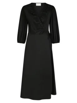 Minga Poplin Kjole, Black, 34